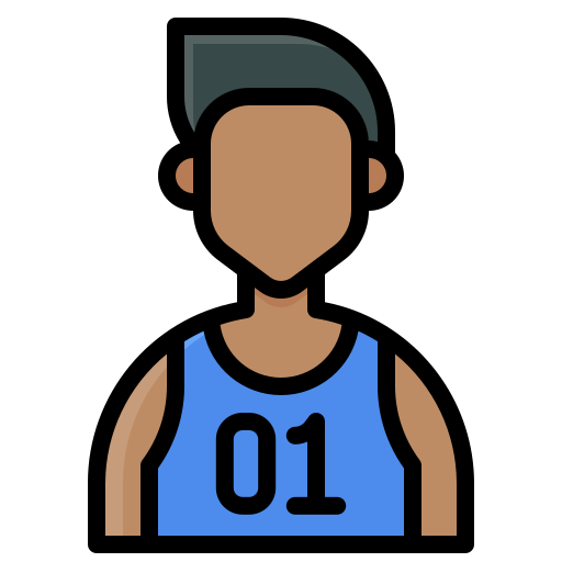 Basketball player Generic Outline Color icon