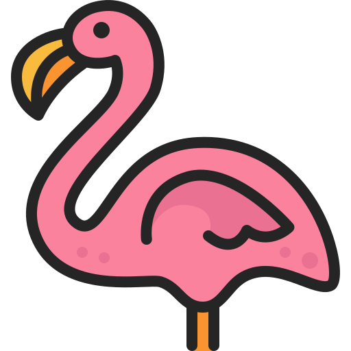 Фламинго Generic Outline Color иконка