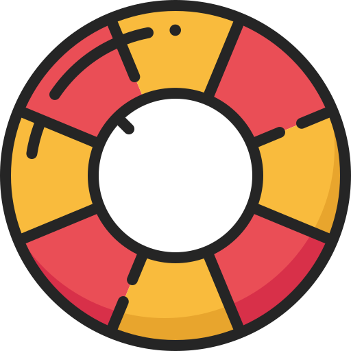 anillo de natación Generic Outline Color icono