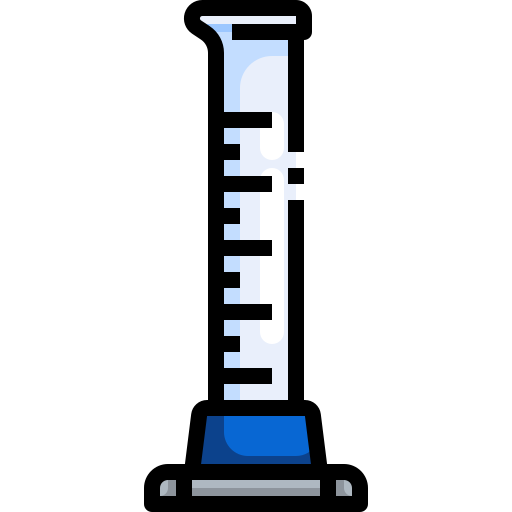 Graduated cylinder Justicon Lineal Color icon