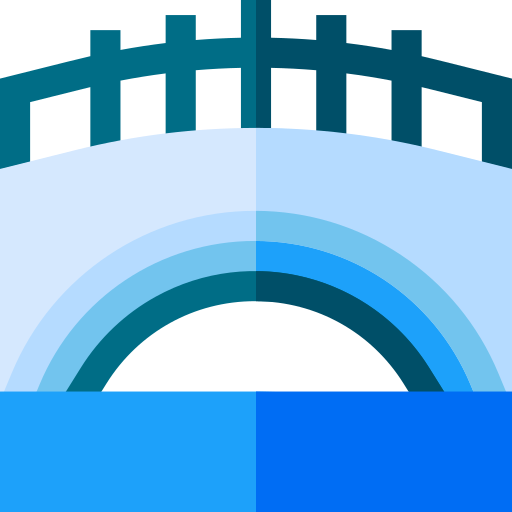 Canal Basic Straight Flat icon