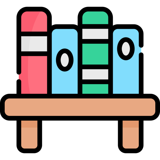 bücherregal Kawaii Lineal color icon