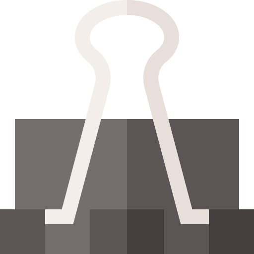 clip de papel Basic Straight Flat icono