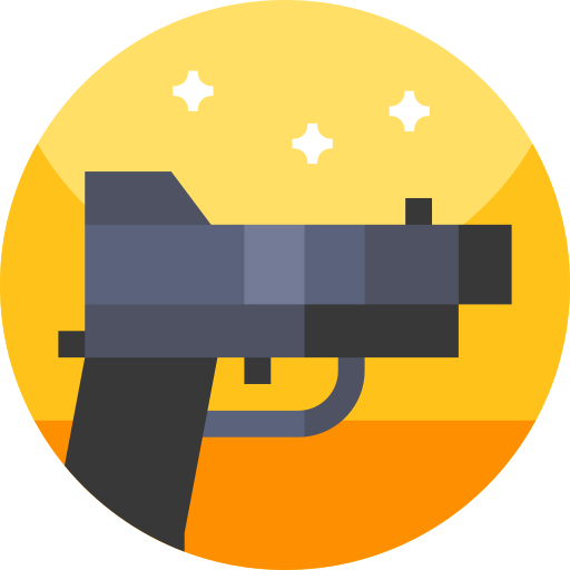 pistola Geometric Flat Circular Flat icono