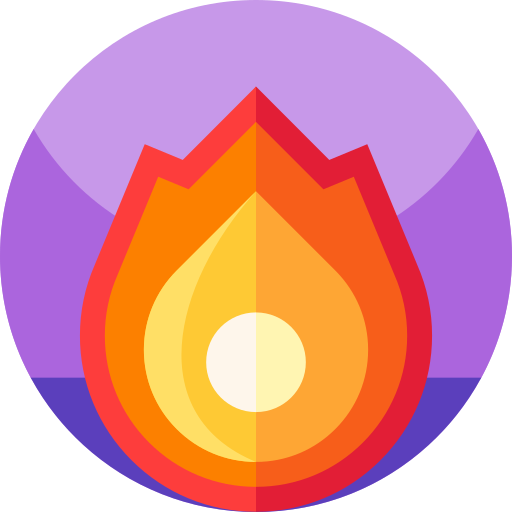 fuego Geometric Flat Circular Flat icono