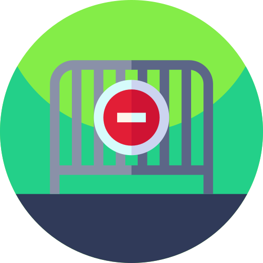 Traffic barrier Geometric Flat Circular Flat icon