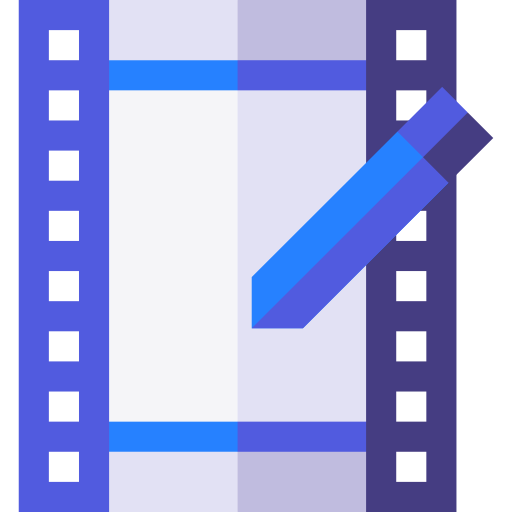 videobearbeitung Basic Straight Flat icon