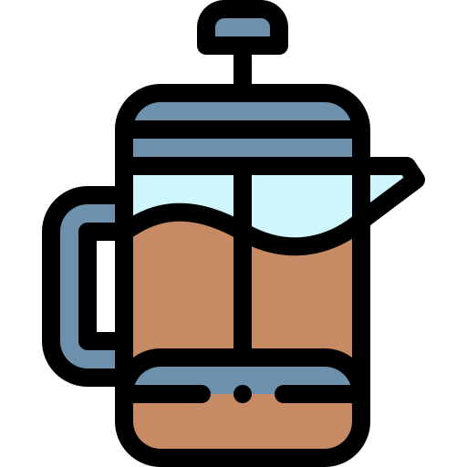 aeropress Detailed Rounded Lineal color icono