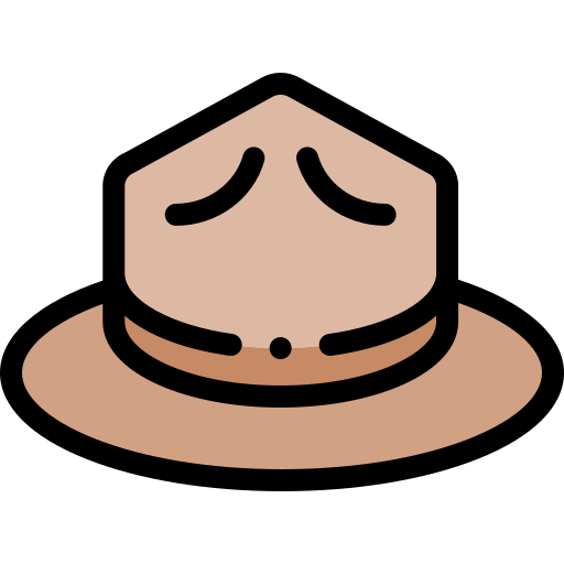 Fedora hat Detailed Rounded Lineal color icon