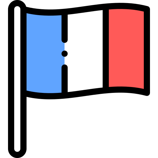 frankreich Detailed Rounded Lineal color icon