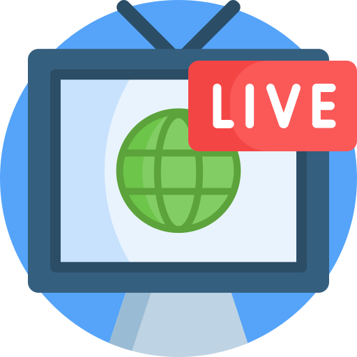 Live broadcast Detailed Flat Circular Flat icon