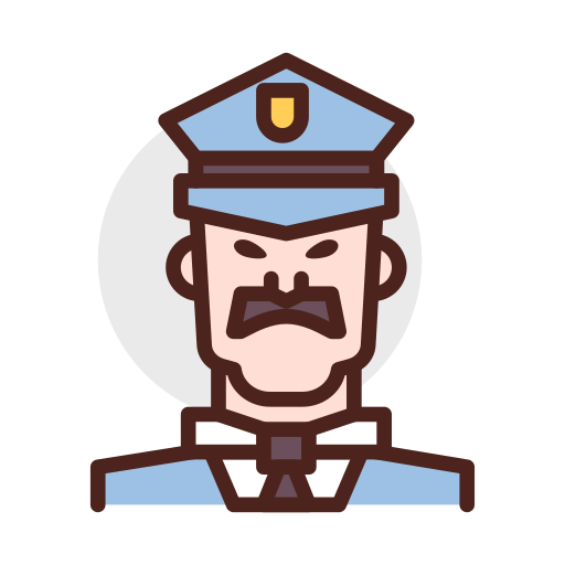 policjant Darius Dan Lineal Color ikona
