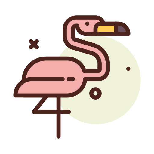 Flamingo Darius Dan Lineal Color icon