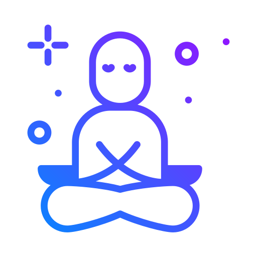 瞑想する Generic Gradient icon