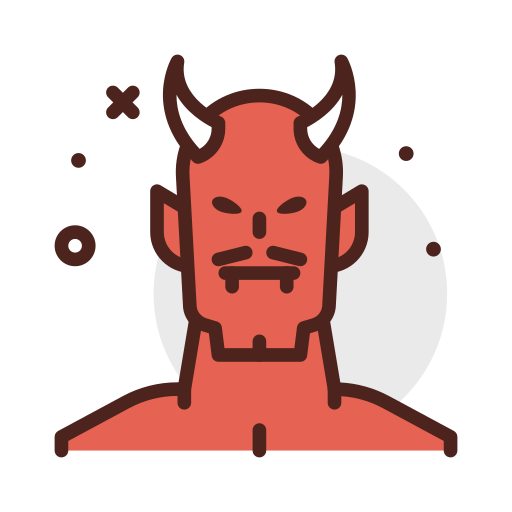 duivel Darius Dan Lineal Color icoon
