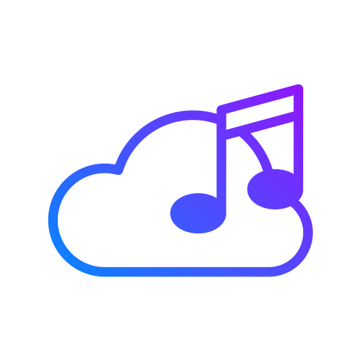 Музыкальное облако Generic Gradient иконка