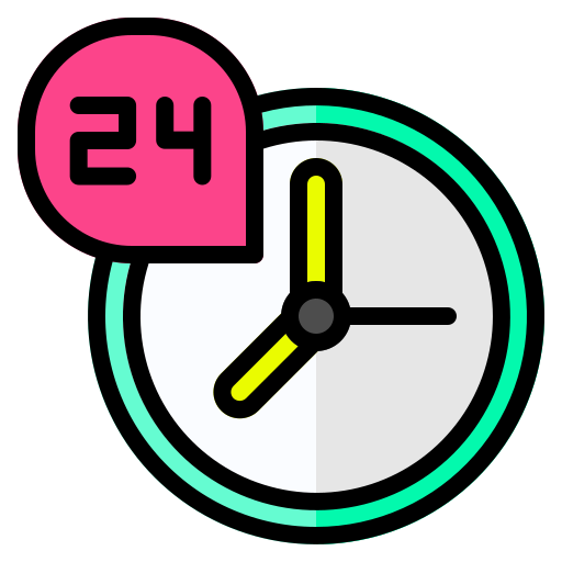 24 godziny Generic Outline Color ikona