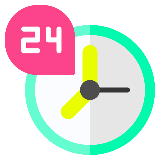 24 godziny Generic Flat ikona