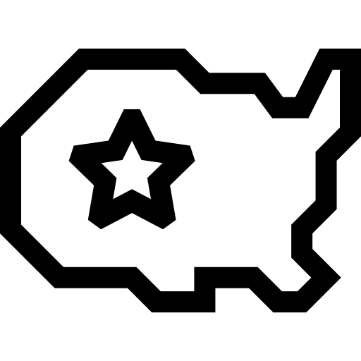 usa Basic Straight Lineal ikona