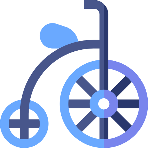 fiets Basic Straight Flat icoon