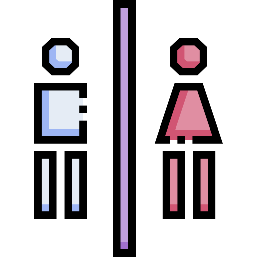 znaki toaletowe Detailed Straight Lineal color ikona
