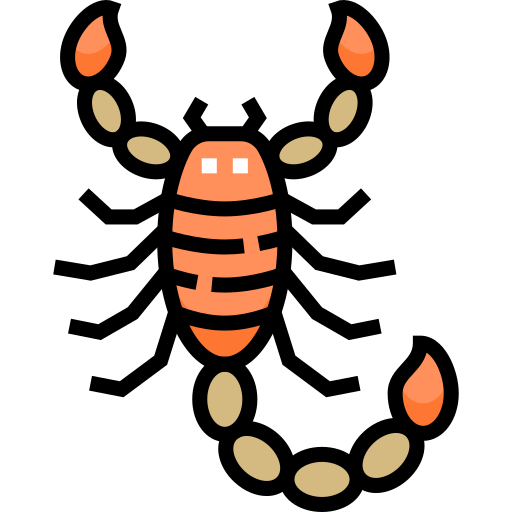 skorpion Detailed Straight Lineal color ikona
