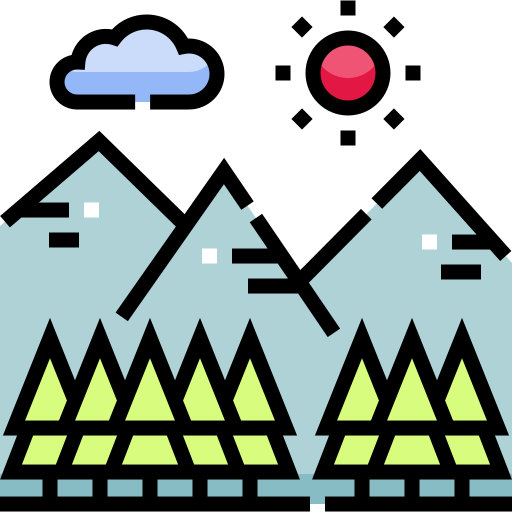 山 Detailed Straight Lineal color icon