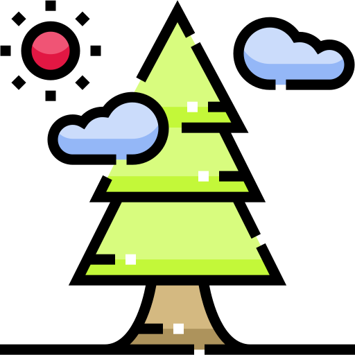 Tree Detailed Straight Lineal color icon