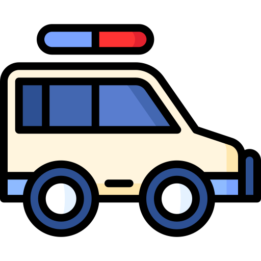 polizeiauto Special Lineal color icon