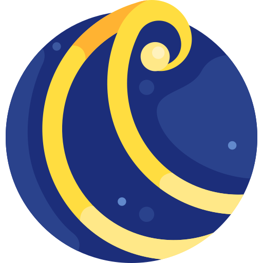 księżyc Detailed Flat Circular Flat ikona