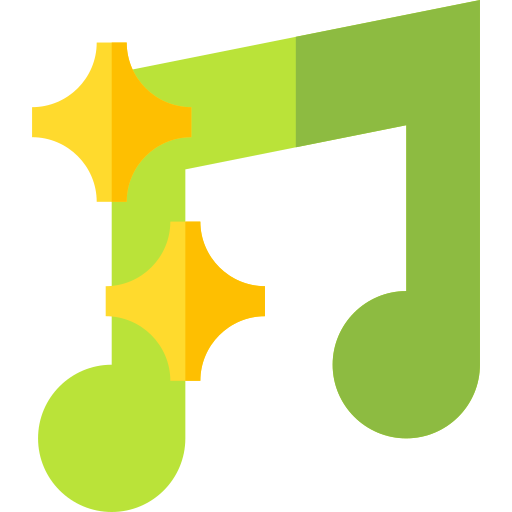 Musical notes Basic Straight Flat icon