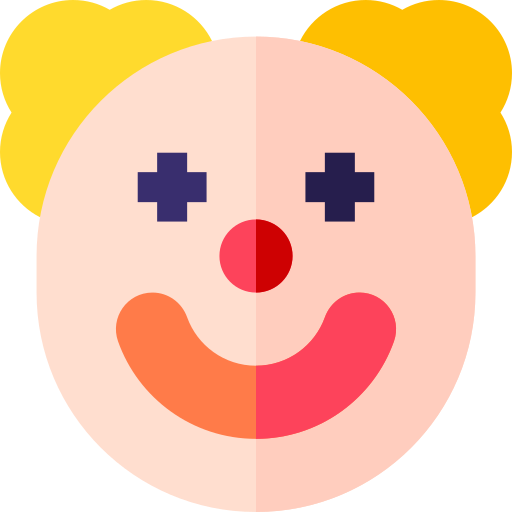 clown Basic Straight Flat icoon