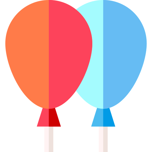 des ballons Basic Straight Flat Icône