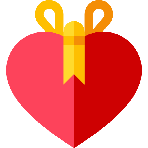 Heart box Basic Straight Flat icon