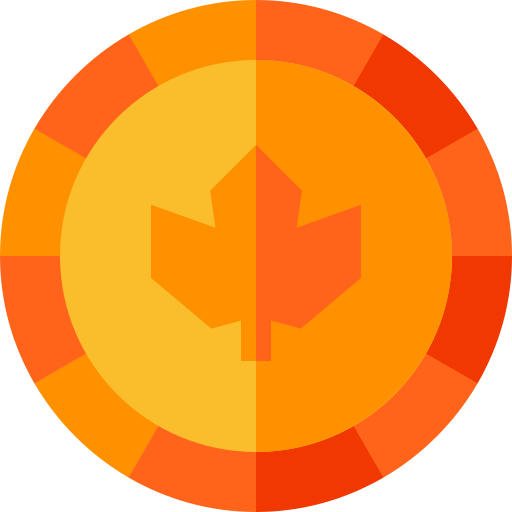 dolar kanadyjski Basic Straight Flat ikona