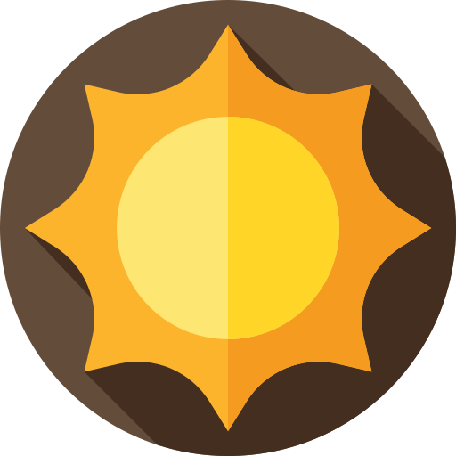 sonne Flat Circular Flat icon