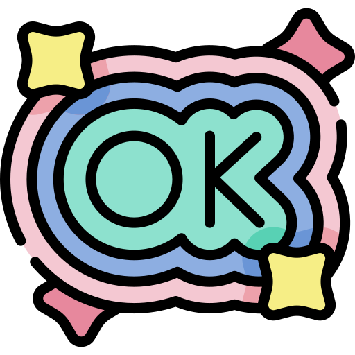 Ok Kawaii Lineal color icon