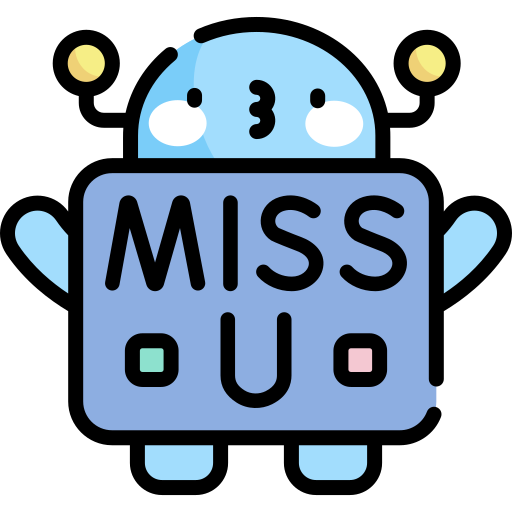 Miss you Kawaii Lineal color icon