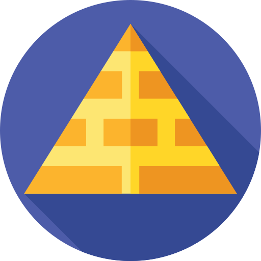 pirámide Flat Circular Flat icono