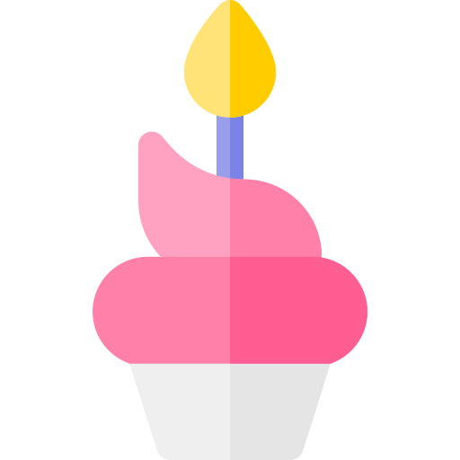 Birthday cupcake Basic Rounded Flat icon