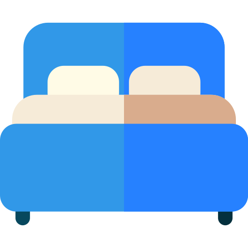 Double bed Basic Rounded Flat icon