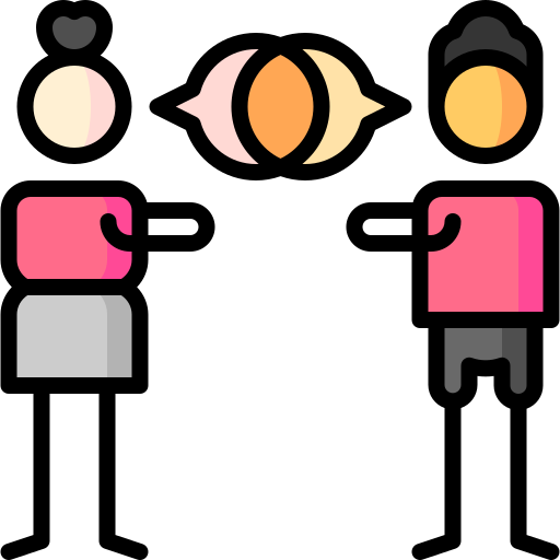 共感 Puppet Characters Lineal Color icon
