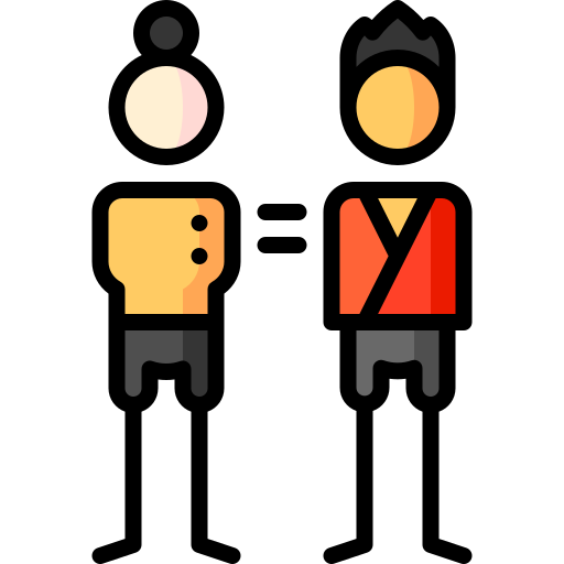 Equality Puppet Characters Lineal Color icon