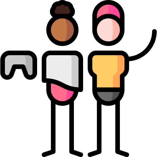 게이머 Puppet Characters Lineal Color icon