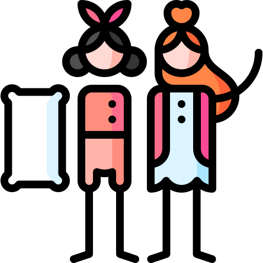 Friends Puppet Characters Lineal Color icon