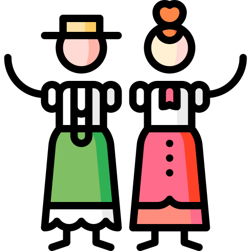 małżeństwo bostońskie Puppet Characters Lineal Color ikona