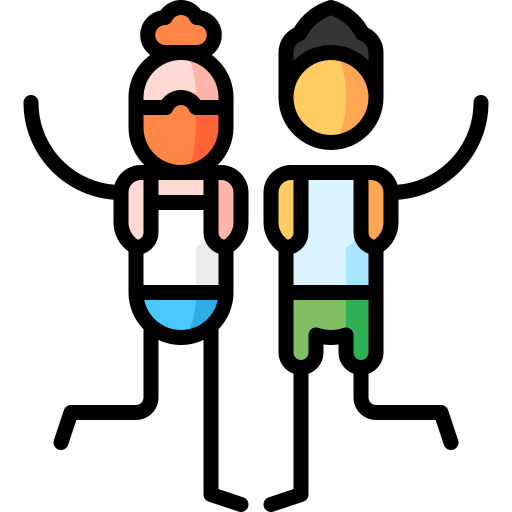 Bromance Puppet Characters Lineal Color icon