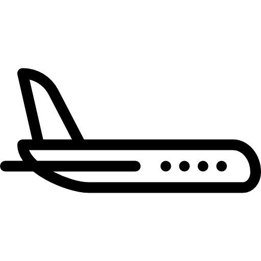 Airplane Detailed Rounded Lineal icon