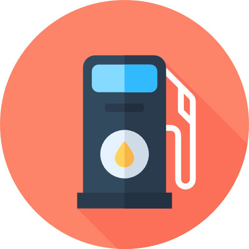 benzinestation Flat Circular Flat icoon