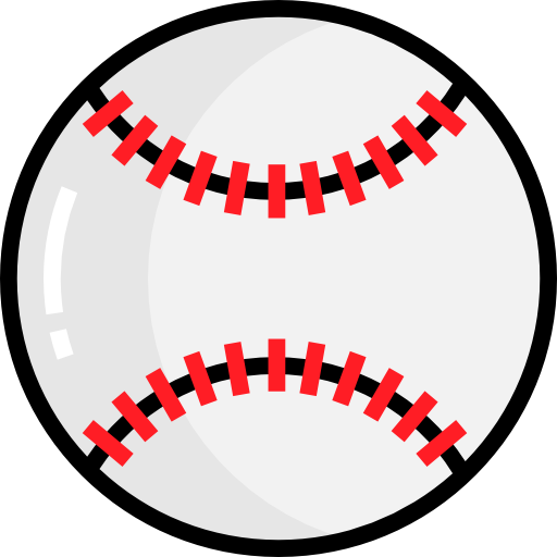 baseball Detailed Straight Lineal color ikona
